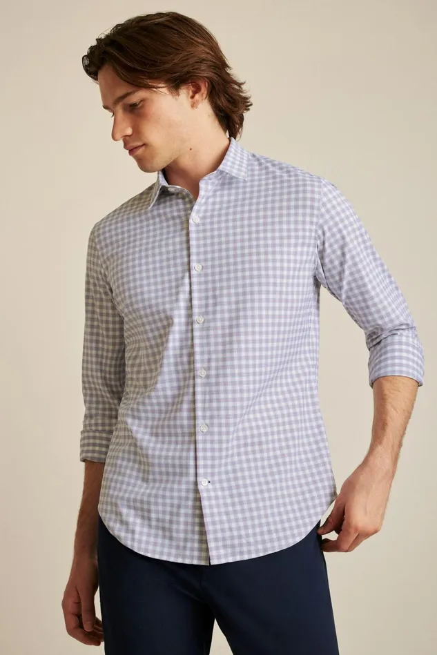 Men Business Casual Shirts Bonobos Tech Button Down Shirt Strawberry Plaid