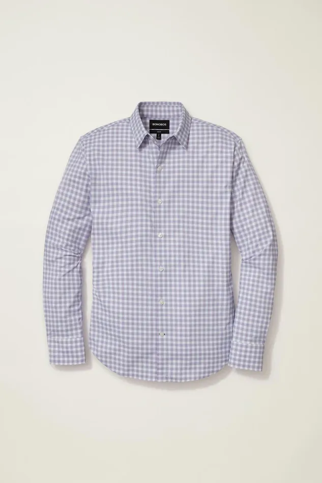 Men Business Casual Shirts Bonobos Tech Button Down Shirt Strawberry Plaid