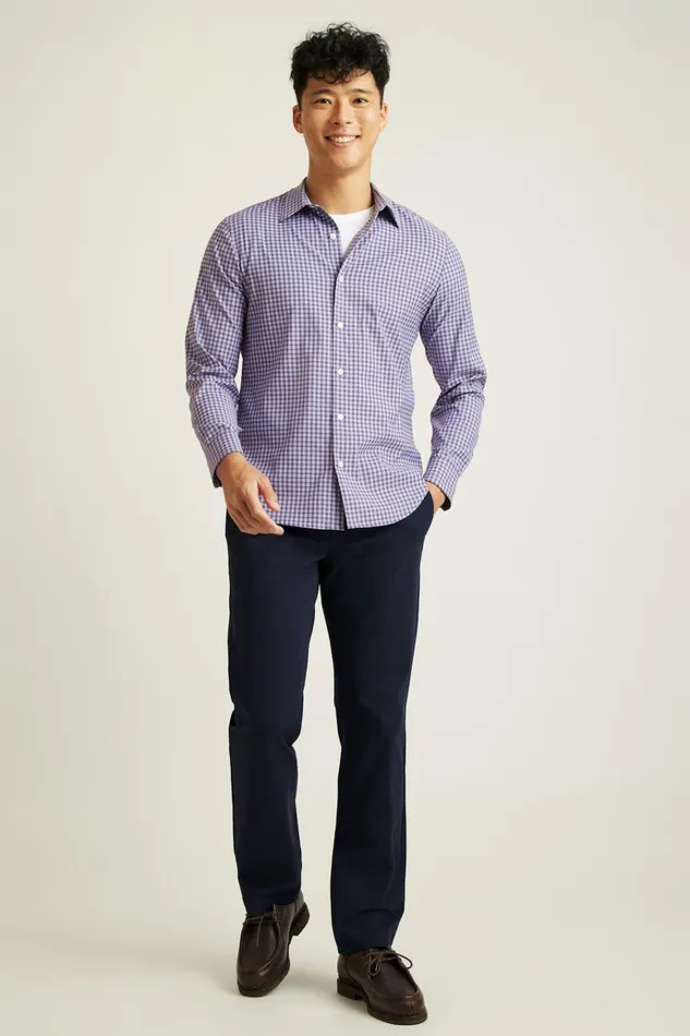 Men Business Casual Shirts Bonobos Tech Button Down Shirt Violet Blackstone Plaid Men Business Casual Shirts Bonobos Tech Button Down Shirt Violet Blackstone Plaid
