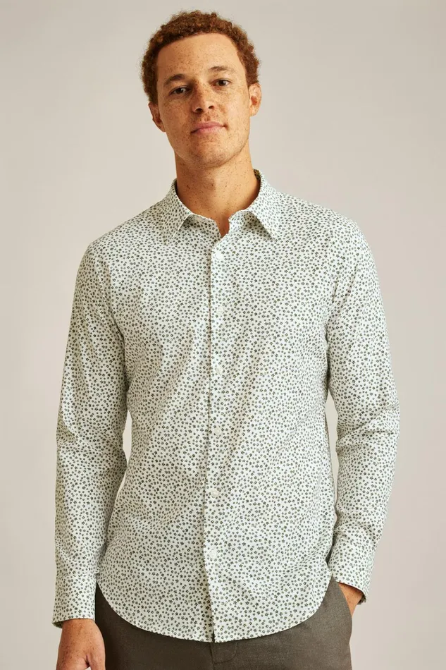 Men Business Casual Shirts Bonobos Tech Button Down Shirt White Petra Floral