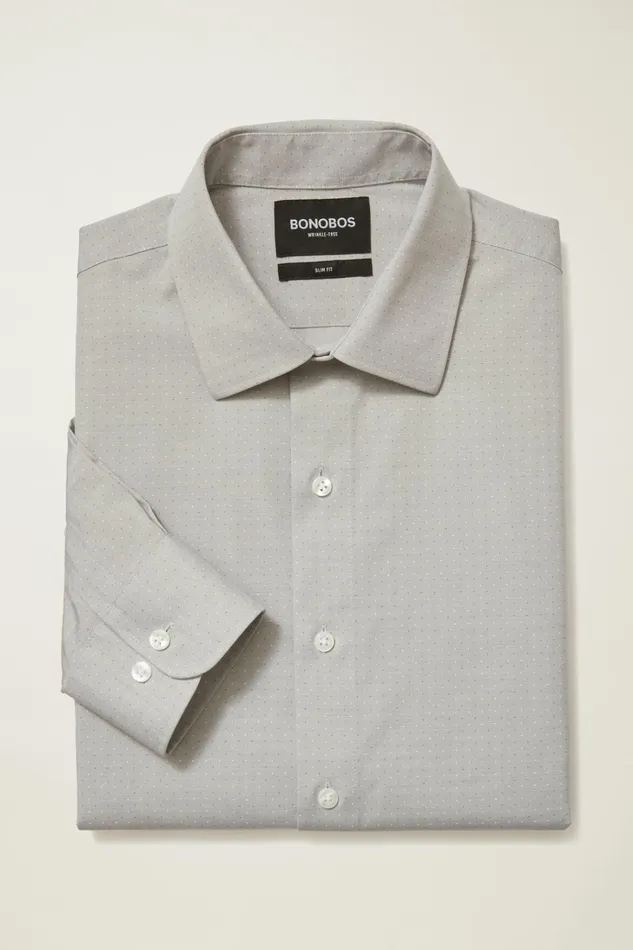 Men Business Casual Shirts Bonobos The Desk To Dinner Shirt Grey Multi Dot