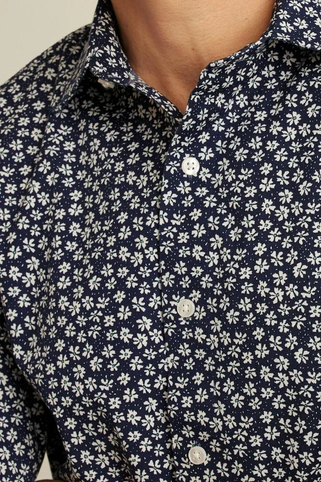 Men Business Casual Shirts Bonobos The Desk To Dinner Shirt Navy Bernard Floral