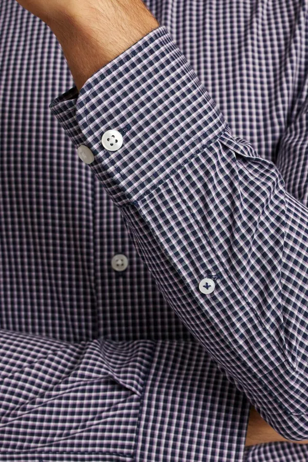 Men Business Casual Shirts Bonobos The Desk To Dinner Shirt Navy Check