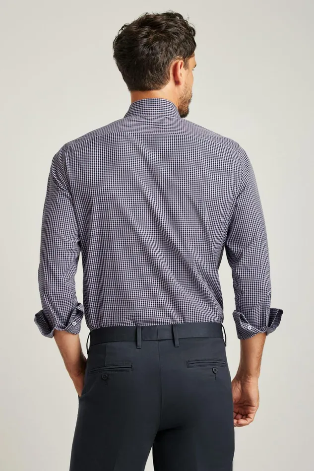 Men Business Casual Shirts Bonobos The Desk To Dinner Shirt Navy Check
