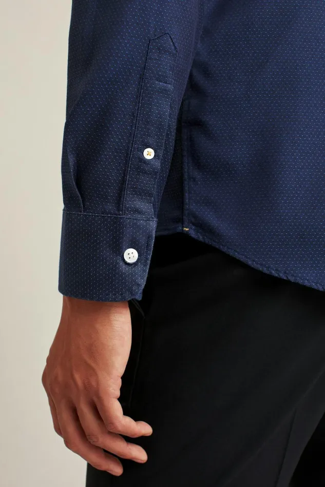 Men Business Casual Shirts Bonobos The Desk To Dinner Shirt Navy Dots