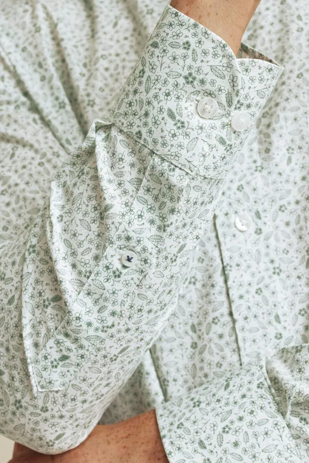 Men Business Casual Shirts Bonobos The Desk To Dinner Shirt Sage Floral Explosion