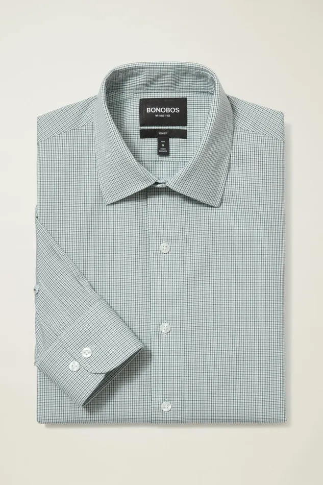 Men Business Casual Shirts Bonobos The Desk To Dinner Shirt Spun Sugar Check