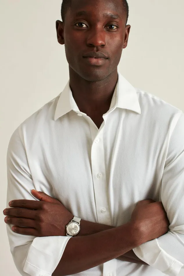 Men Business Casual Shirts Bonobos The Desk To Dinner Shirt White Texture