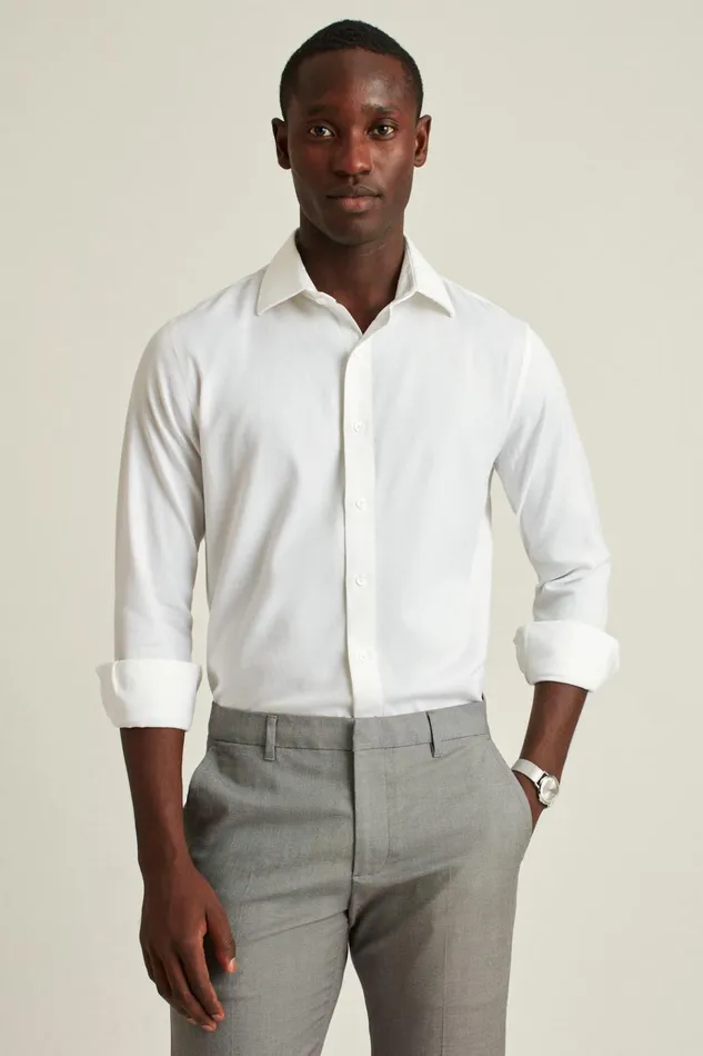 Men Business Casual Shirts Bonobos The Desk To Dinner Shirt White Texture