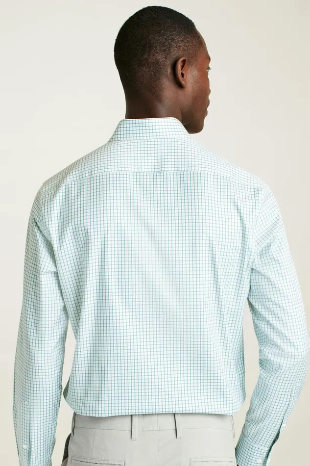 Men Business Casual Shirts Bonobos Weekday Warrior Dress Shirt Dusty Teal Birch Tattersal