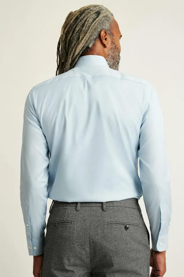 Men Business Casual Shirts Bonobos Weekday Warrior Dress Shirt Faded Blue Plaid