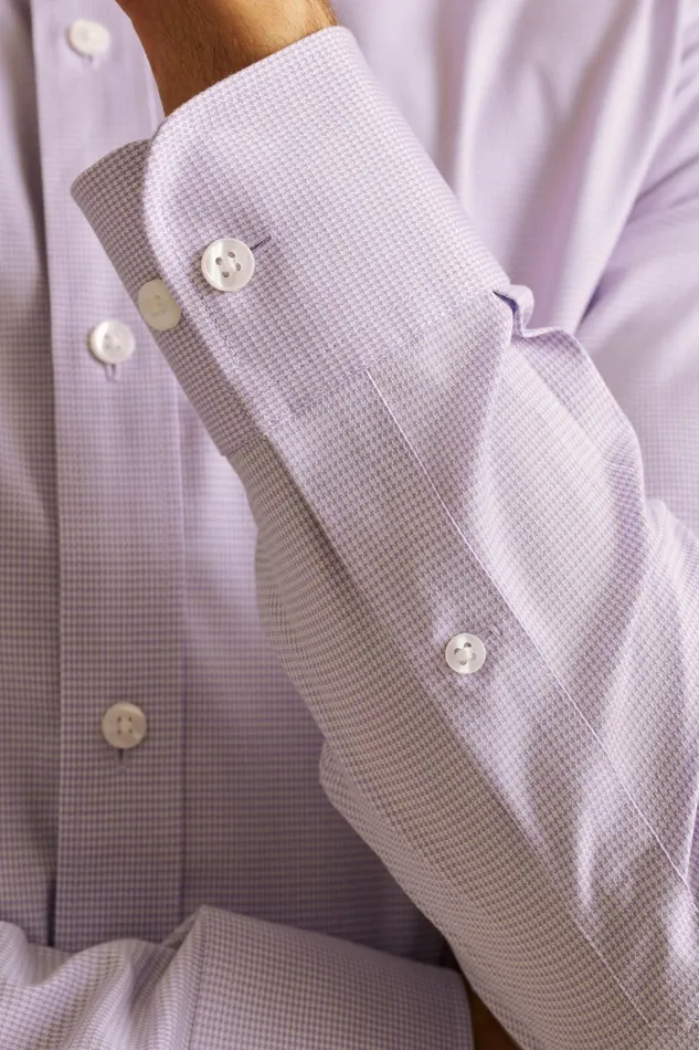 Men Business Casual Shirts Bonobos Weekday Warrior Dress Shirt Lavender Micro Houndstooth