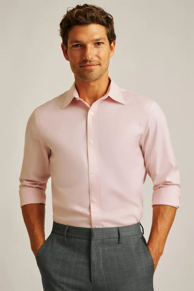 Men Business Casual Shirts Bonobos Weekday Warrior Dress Shirt Pink Micro Houndstooth