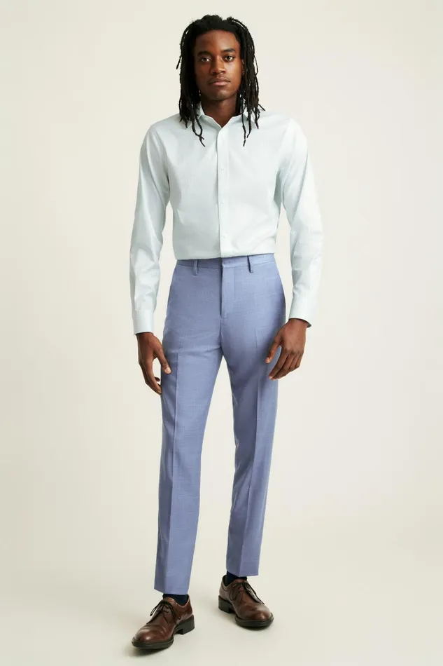 Men Business Casual Shirts Bonobos Weekday Warrior Dress Shirt Teal Check