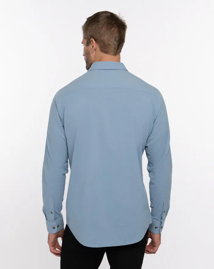 Men ButtonUps TravisMathew CLOUD FLANNEL BUTTONUP Faded Denim