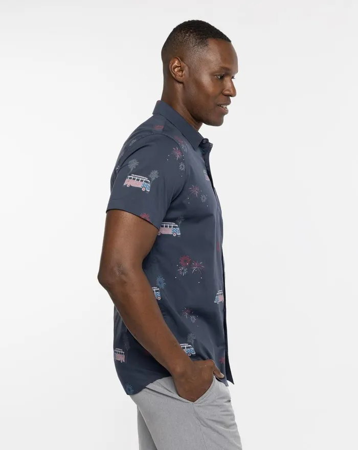 Men ButtonUps TravisMathew WHAT GOES UP BUTTONUP Blue Nights