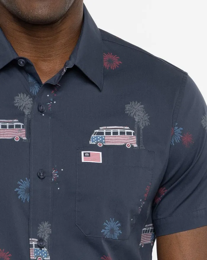Men ButtonUps TravisMathew WHAT GOES UP BUTTONUP Blue Nights