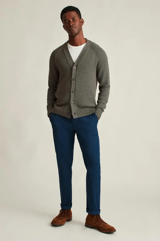 Men Cardigan Sweaters Bonobos Cotton Cardigan Asphalt