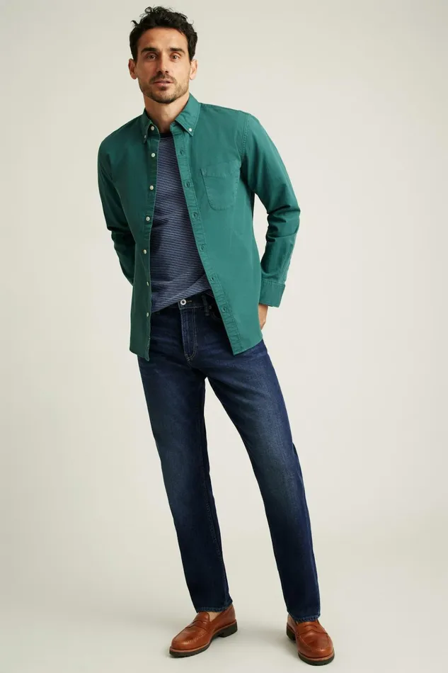 Men Casual Shirts Bonobos Everyday Bedford Shirt Jasper Green