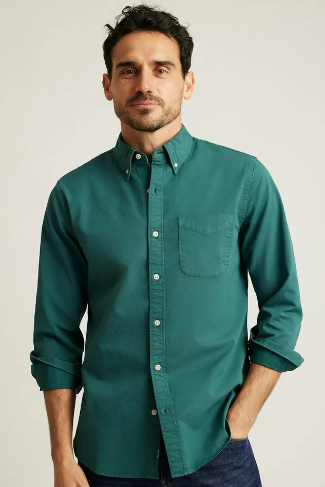 Men Casual Shirts Bonobos Everyday Bedford Shirt Jasper Green