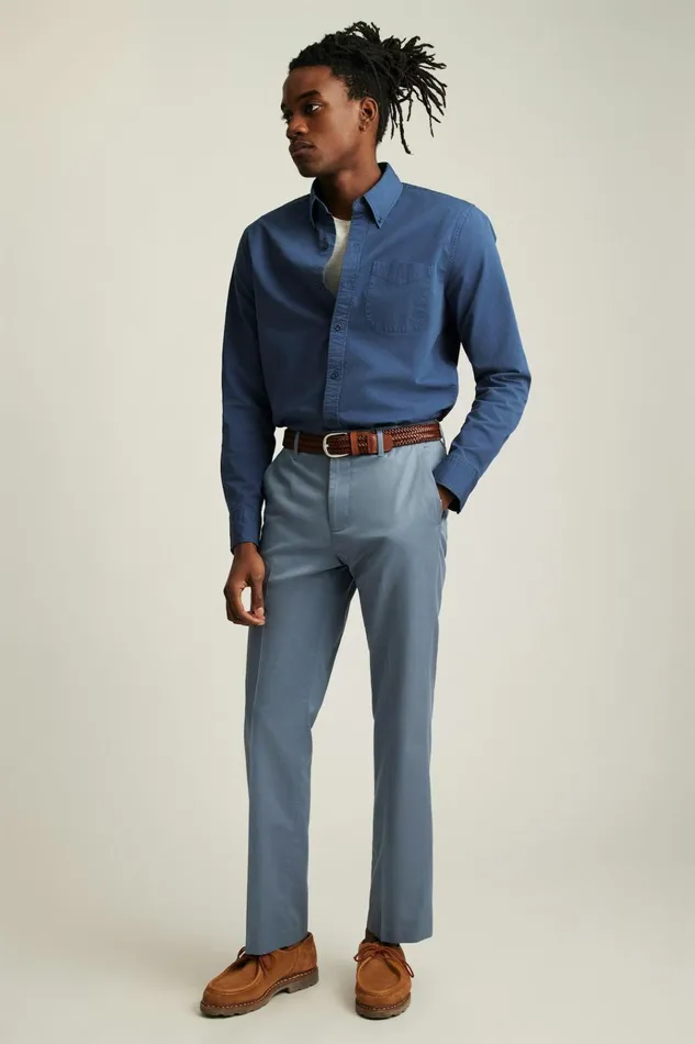 Men Casual Shirts Bonobos Everyday Bedford Shirt Sea Blue