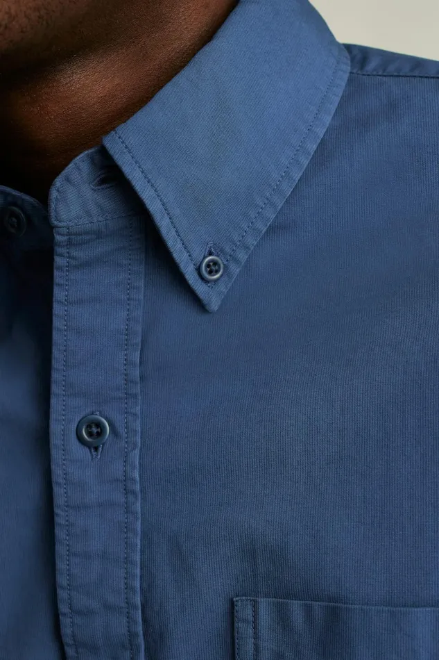 Men Casual Shirts Bonobos Everyday Bedford Shirt Sea Blue