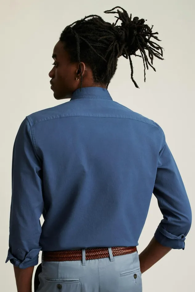Men Casual Shirts Bonobos Everyday Bedford Shirt Sea Blue