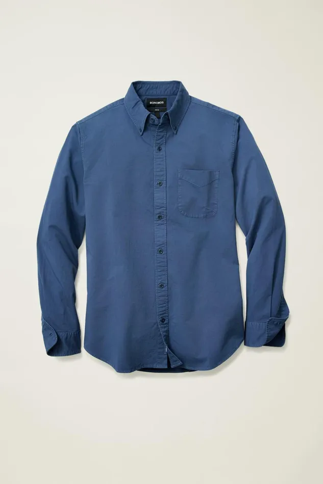Men Casual Shirts Bonobos Everyday Bedford Shirt Sea Blue