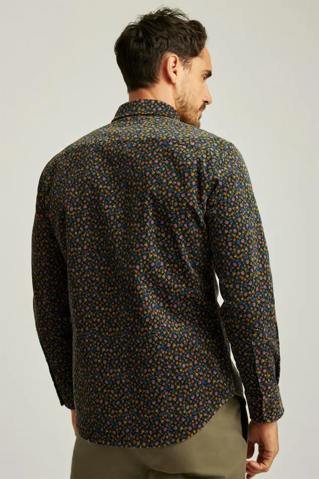Men Casual Shirts Bonobos Everyday Corduroy Shirt Autumn Floral