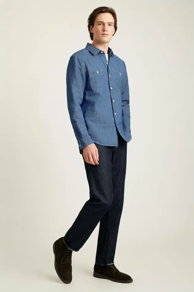 Men Casual Shirts Bonobos Everyday Lightweight Denim Shirt River Blue Wash Men Casual Shirts Bonobos Everyday Lightweight Denim Shirt River Blue Wash