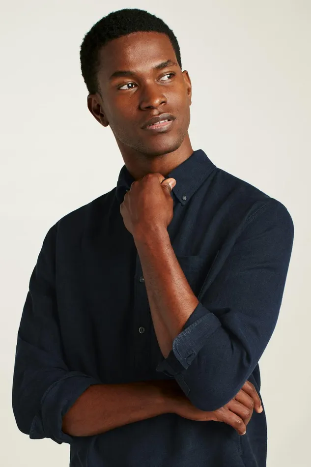 Men Casual Shirts Bonobos Everyday Linen Popover Midnight