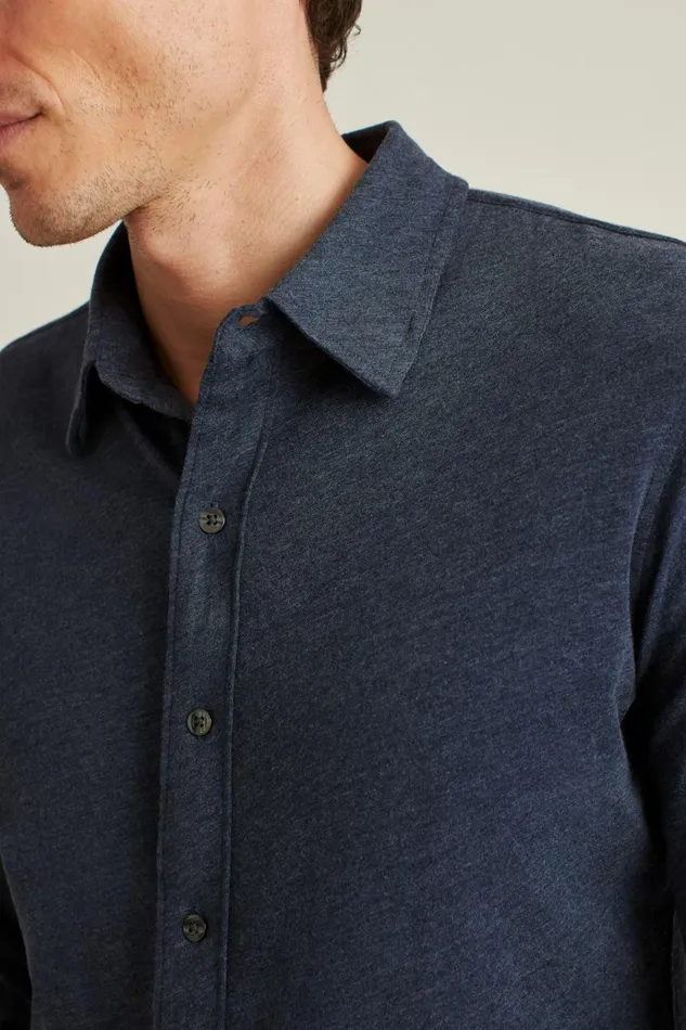 Men Casual Shirts Bonobos Jersey Everyday Shirt Heather Navy