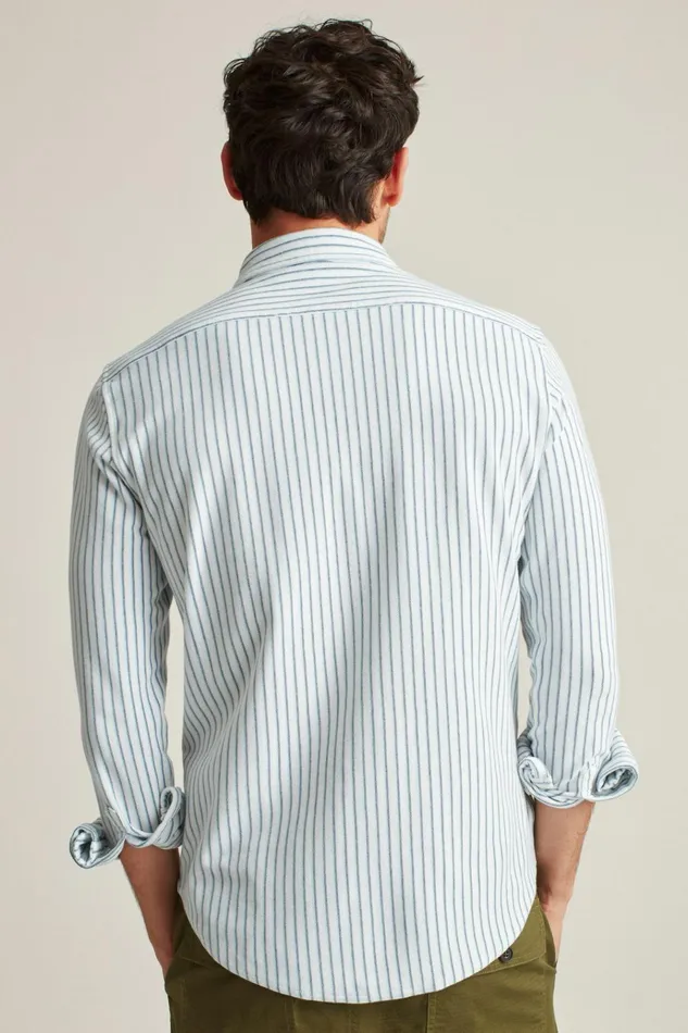Men Casual Shirts Bonobos Knit Oxford Shirt Palm City Stripe