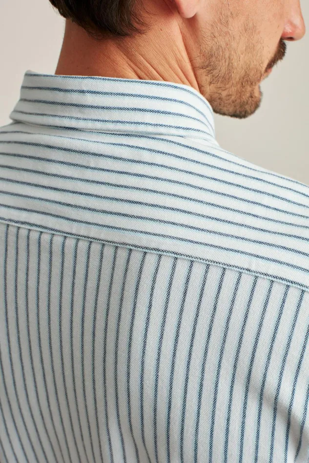 Men Casual Shirts Bonobos Knit Oxford Shirt Palm City Stripe