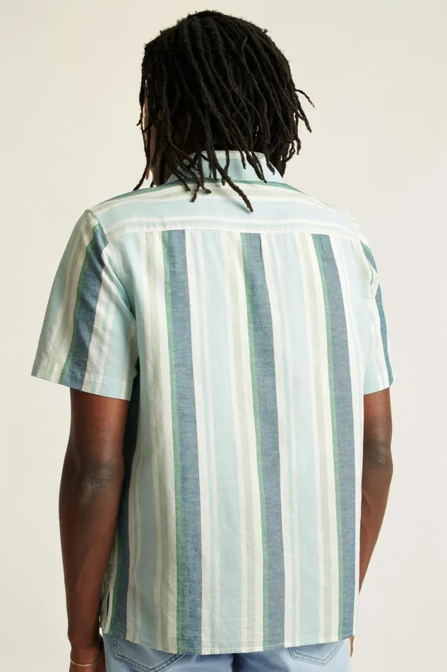 Men Casual Shirts Bonobos Limited Edition Riviera Cabana Shirt Blue Tortuga Stripe