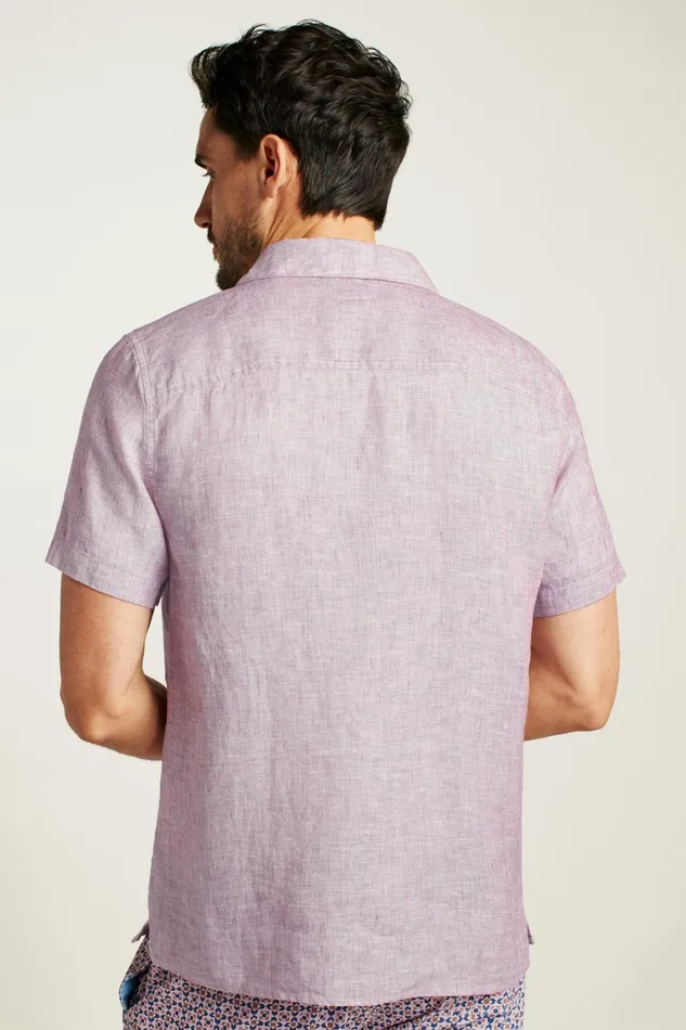 Men Casual Shirts Bonobos Linen Riviera Cabana Shirt Sangria Linen