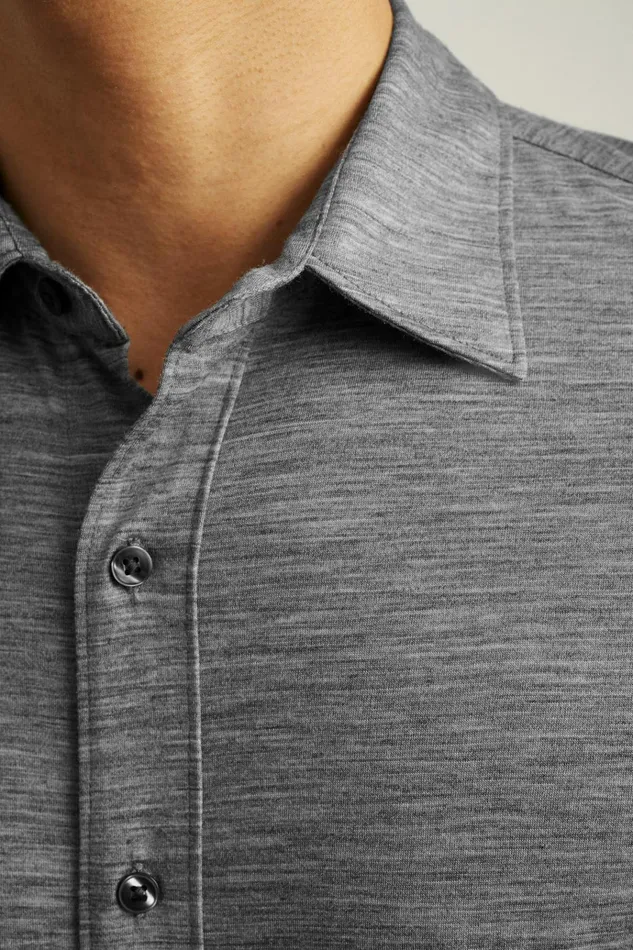 Men Casual Shirts Bonobos Performance Merino Shirt Heather Grey