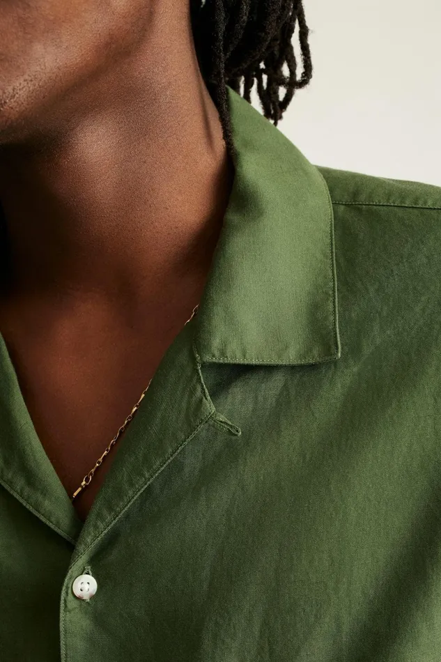 Men Casual Shirts Bonobos Riviera Cabana Shirt Crocodile Green