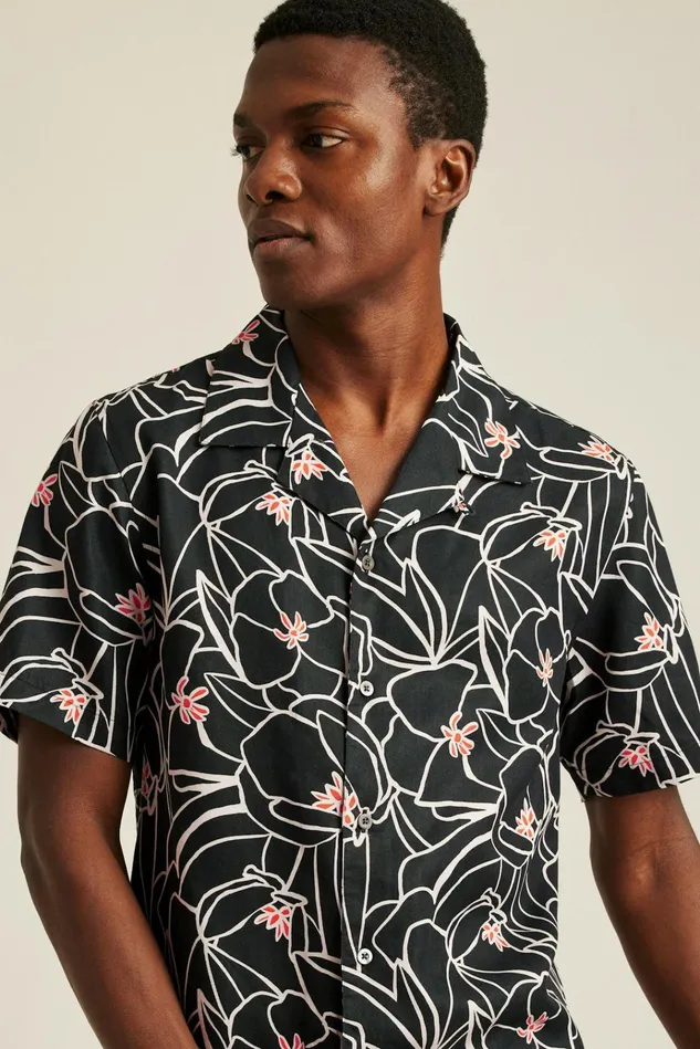 Men Casual Shirts Bonobos Riviera Cabana Shirt Exploded Floral