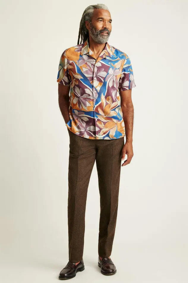 Men Casual Shirts Bonobos Riviera Cabana Shirt Rustic Floral