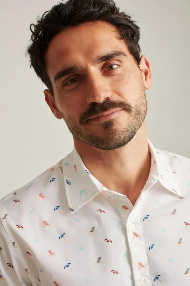 Men Casual Shirts Bonobos Riviera Short Sleeve Shirt Beach Day