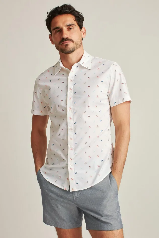 Men Casual Shirts Bonobos Riviera Short Sleeve Shirt Beach Day