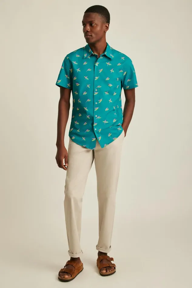 Men Casual Shirts Bonobos Riviera Short Sleeve Shirt Blue And Pink Surfing Parakeets Men Casual Shirts Bonobos Riviera Short Sleeve Shirt Blue And Pink Surfing Parakeets