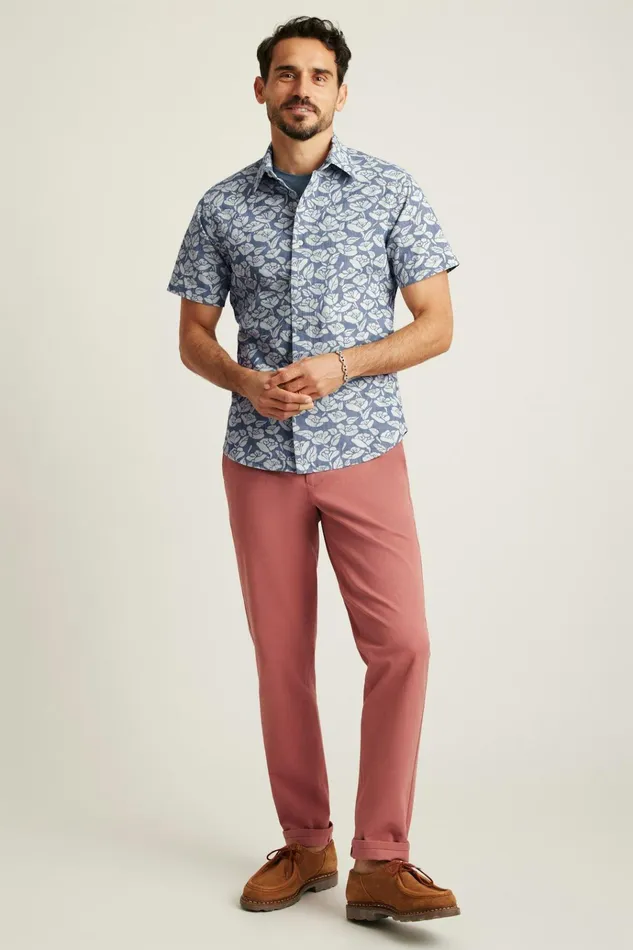 Men Casual Shirts Bonobos Riviera Short Sleeve Shirt Chambray Goodman Floral Men Casual Shirts Bonobos Riviera Short Sleeve Shirt Chambray Goodman Floral