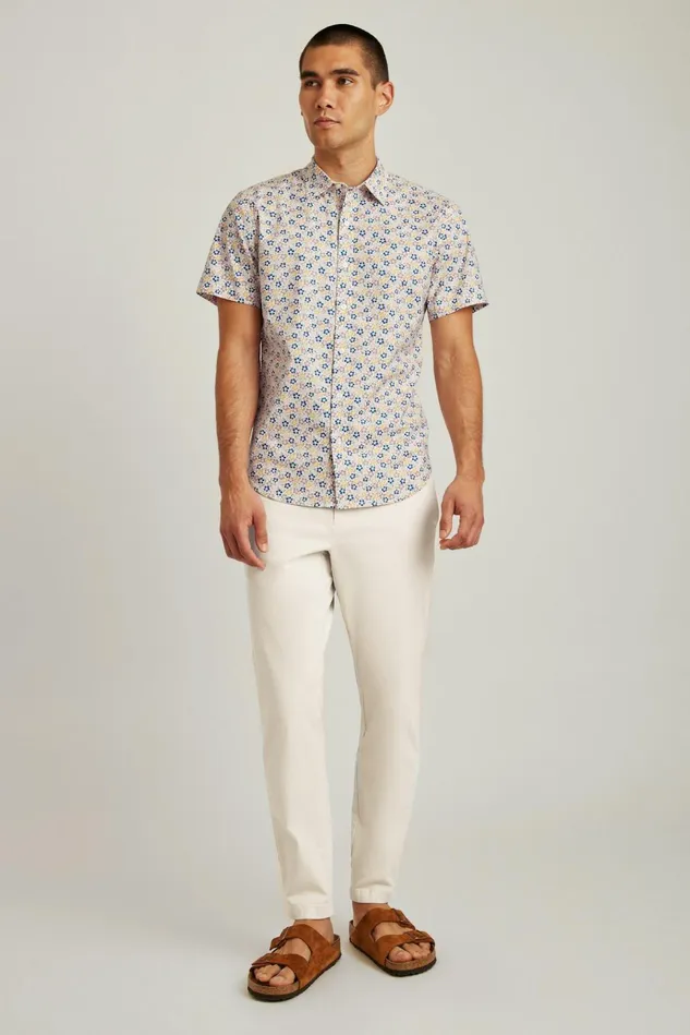 Men Casual Shirts Bonobos Riviera Short Sleeve Shirt Dusky Floral