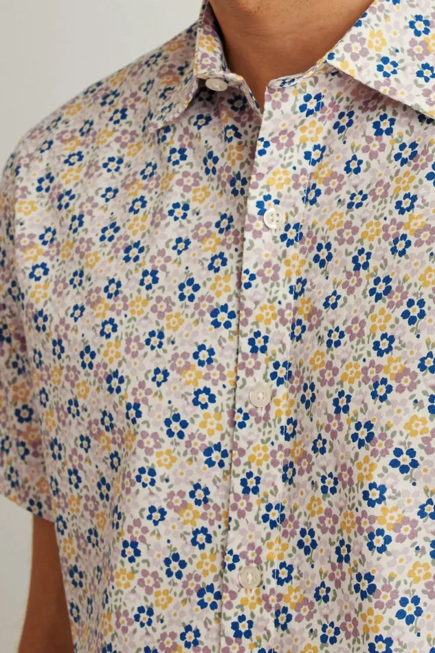 Men Casual Shirts Bonobos Riviera Short Sleeve Shirt Dusky Floral