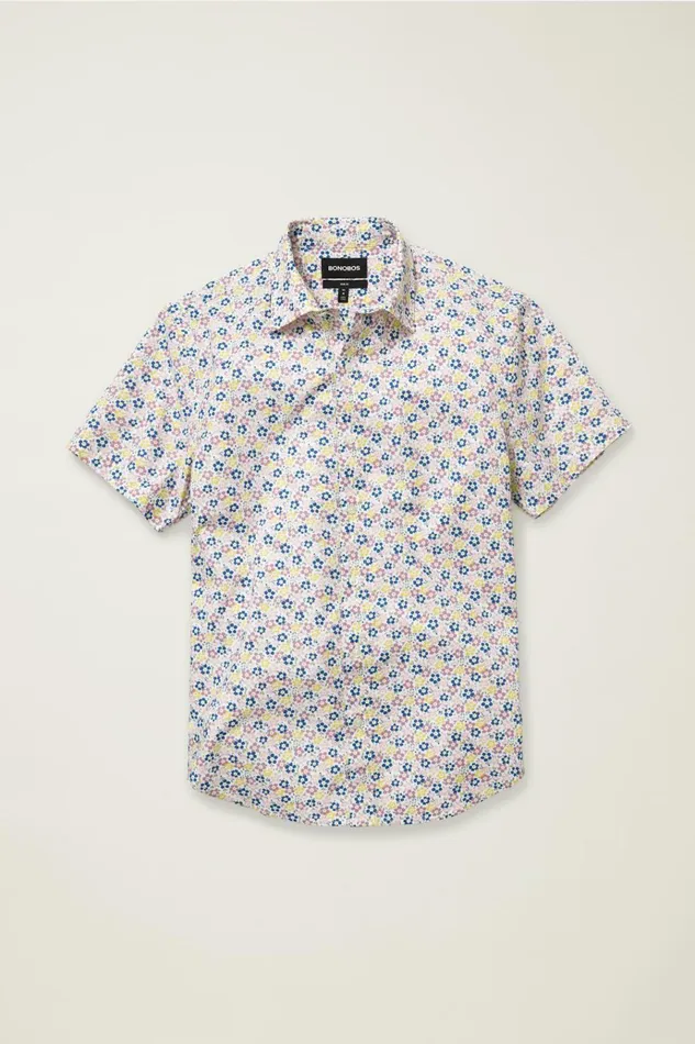 Men Casual Shirts Bonobos Riviera Short Sleeve Shirt Dusky Floral
