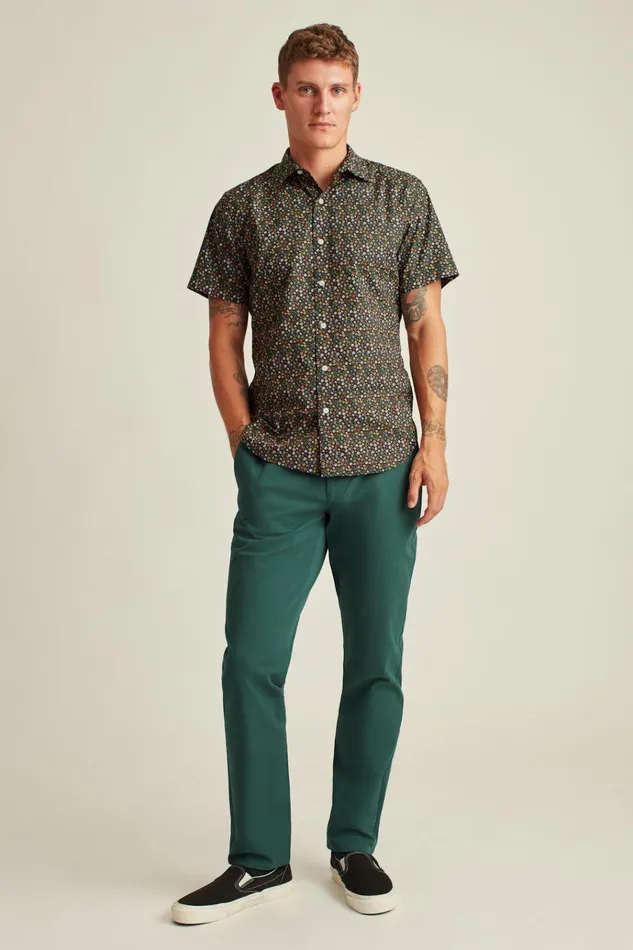Men Casual Shirts Bonobos Riviera Short Sleeve Shirt Flower Power
