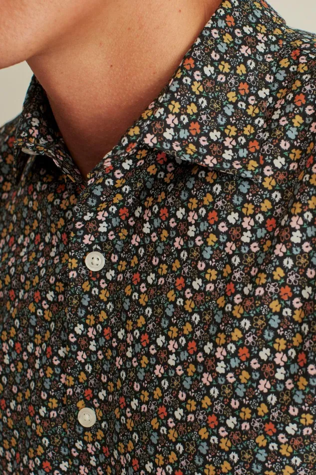 Men Casual Shirts Bonobos Riviera Short Sleeve Shirt Flower Power