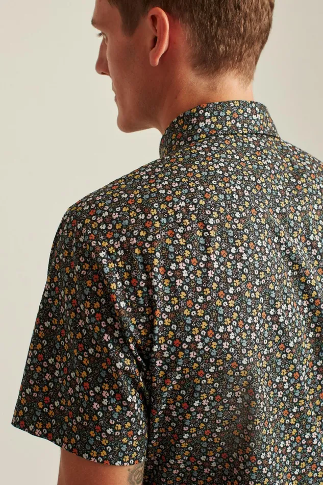 Men Casual Shirts Bonobos Riviera Short Sleeve Shirt Flower Power